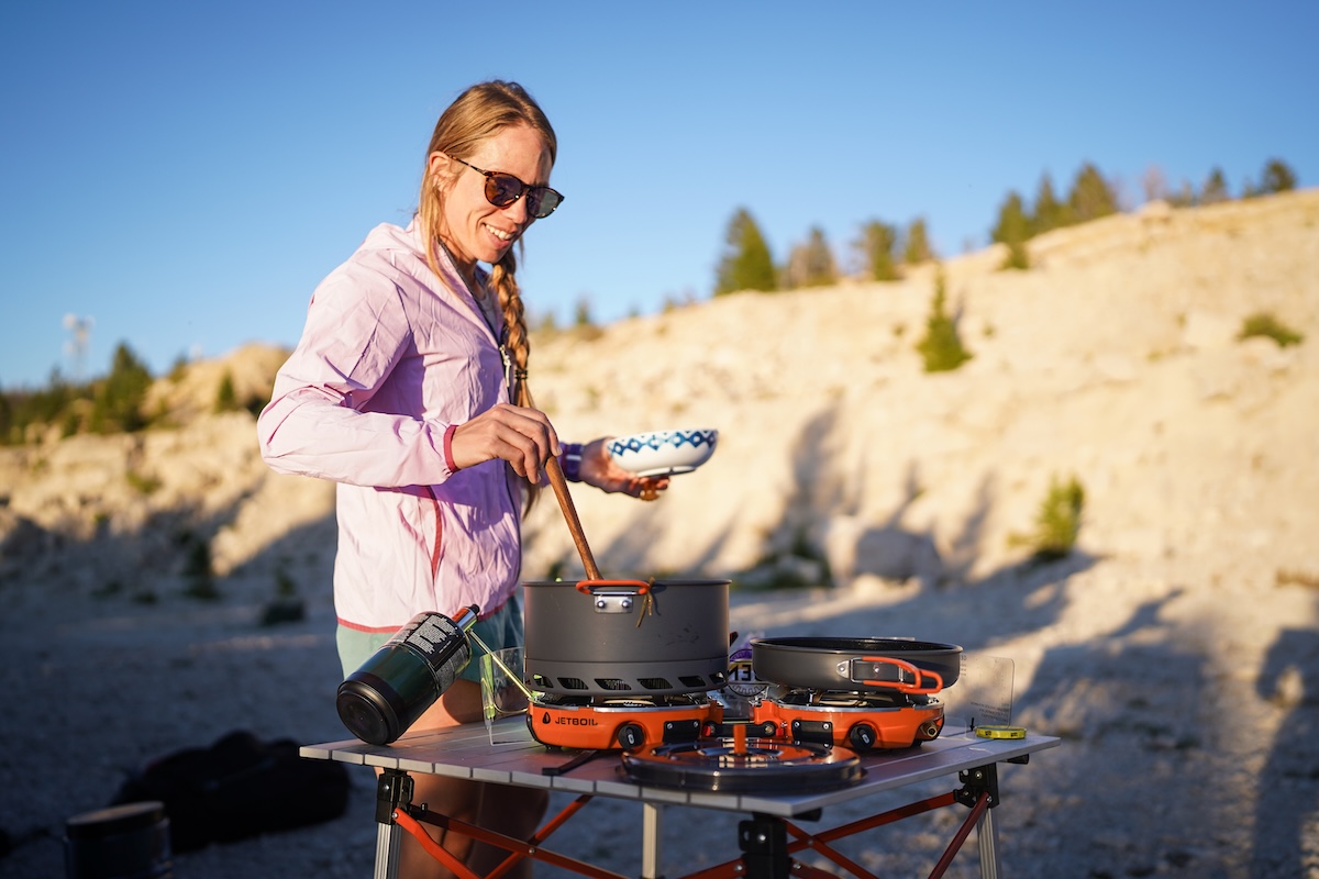 Serving up tacos from the Jetboil Genesis
