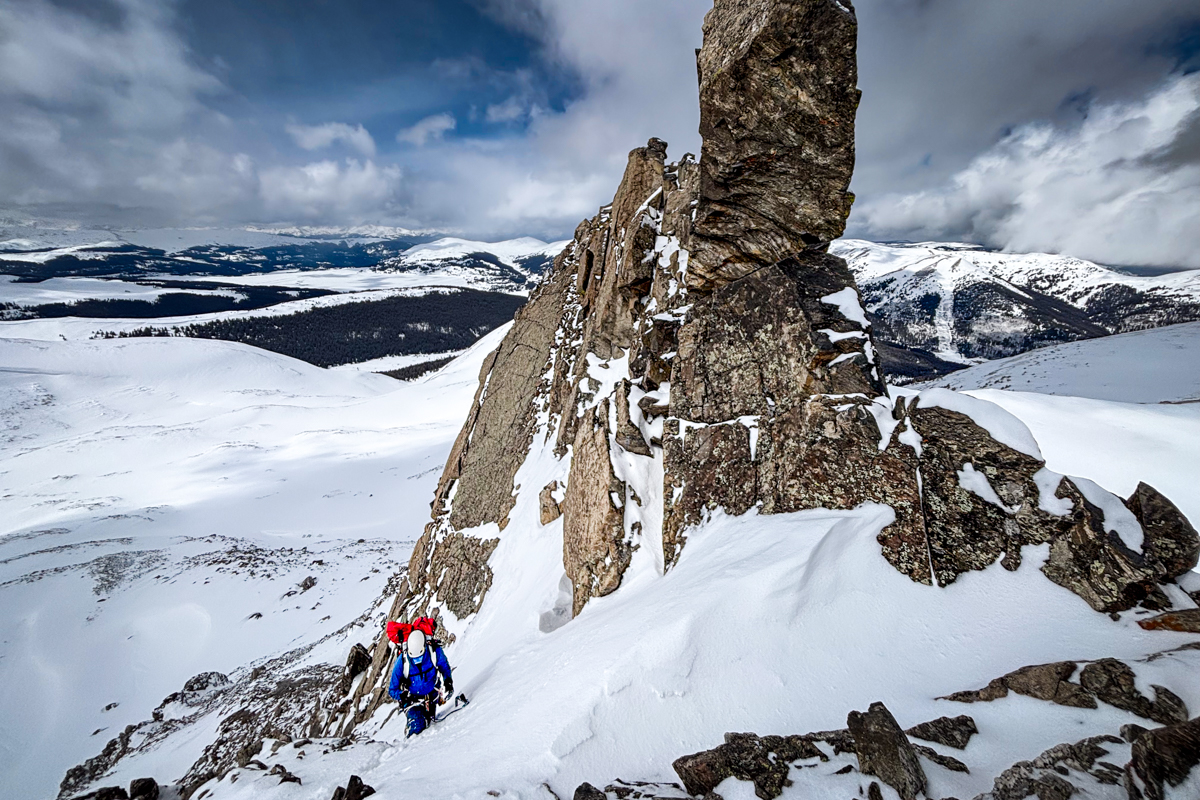 Testing mountaineering boots on Pacific Peak in Colorado