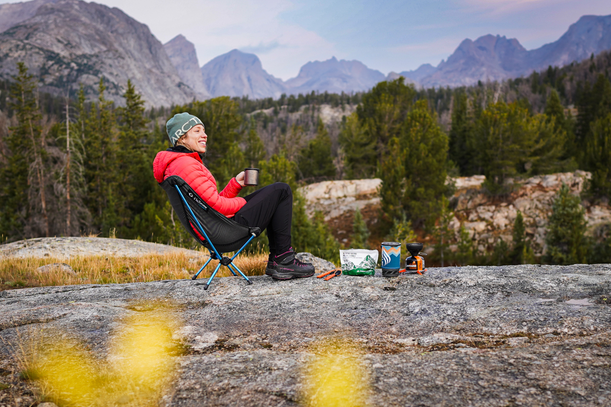 Backpacking Meals (enjoying cup of coffee)