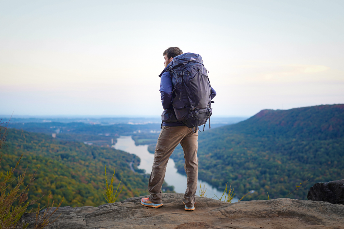 A man backpacking with the Baltoro in Tennessee