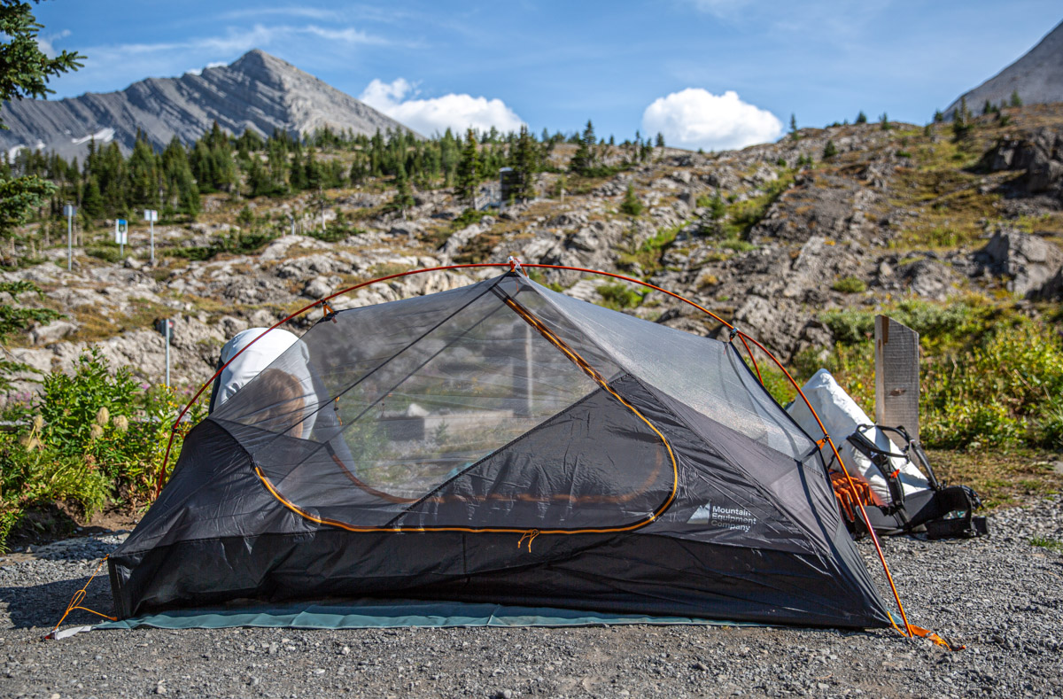 A mesh budget backpacking tent body