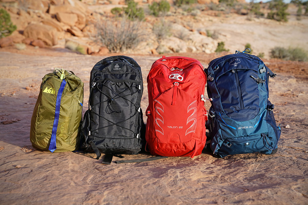 Daypacks lineup (REI%2C Hyperlite%2C and Osprey options)