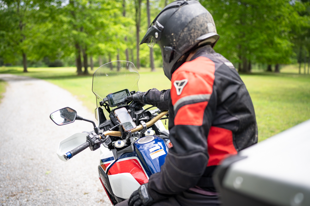 Garmin's Montana 700i mounted on a motorcycle