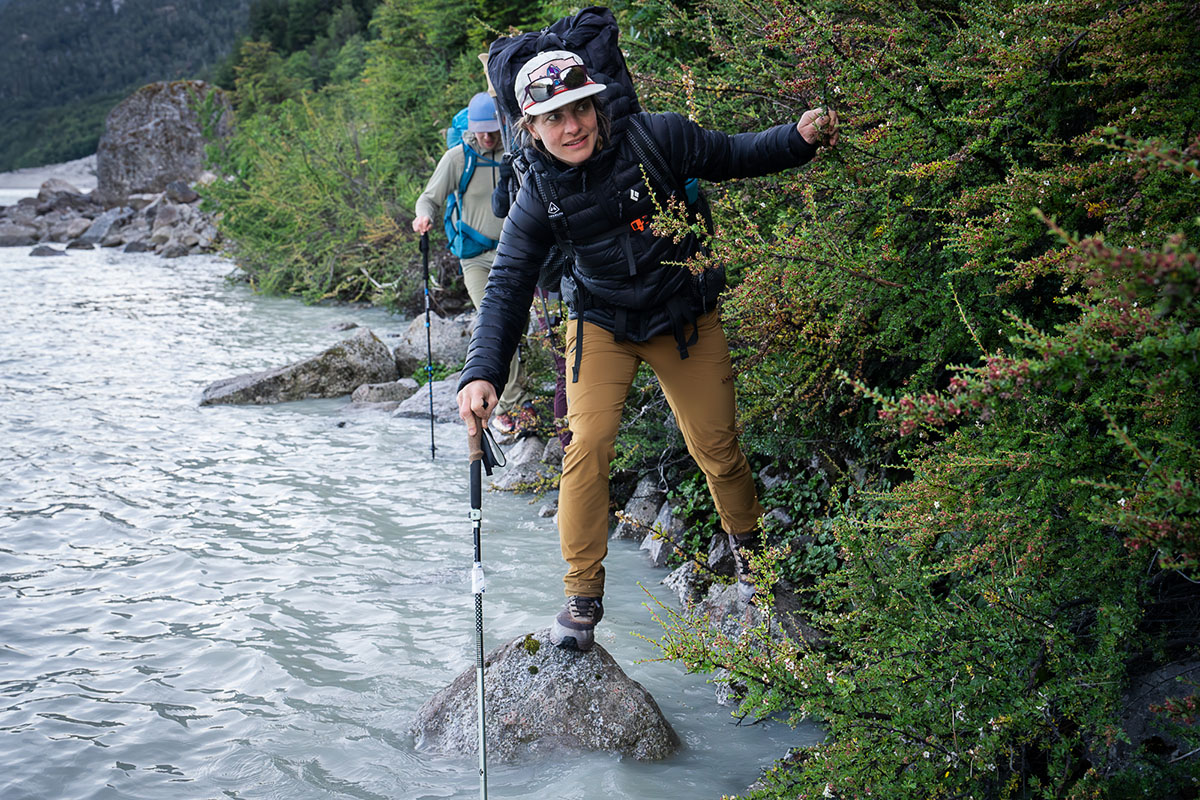 Trekking pole (leaning on BD Pursuit during water crossing)