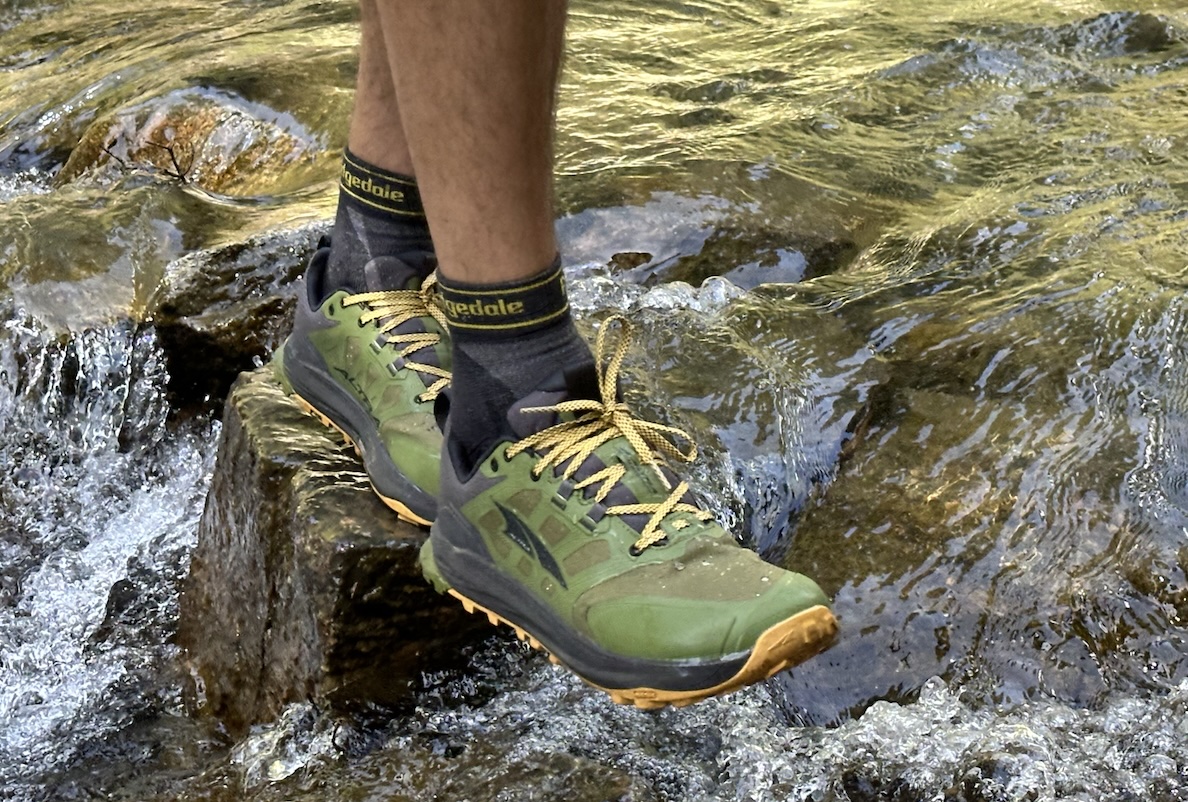 lone peak waterproof - crossing the creek 