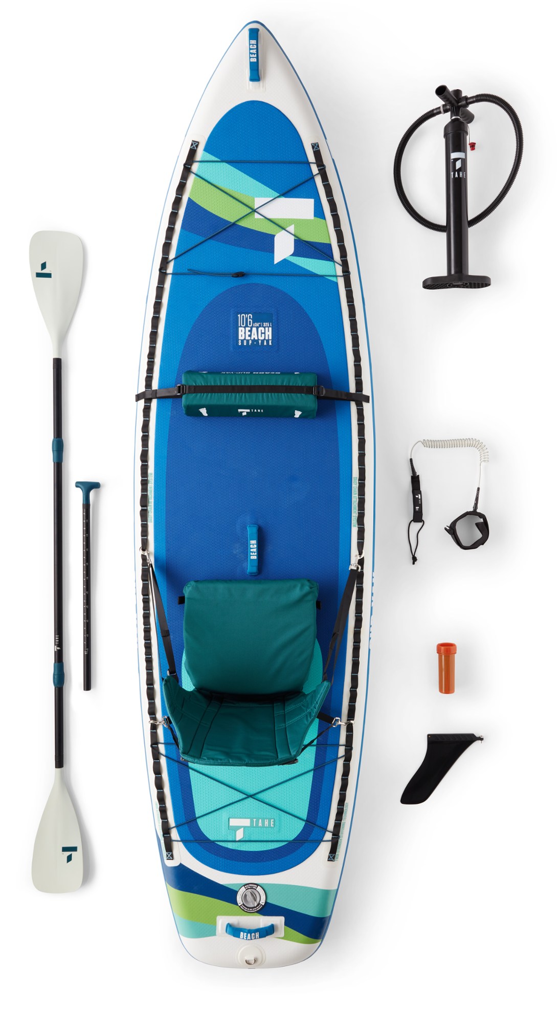 Tahe 10’6” Beach SUP-Yak %2B Kayak Kit stand up paddle board