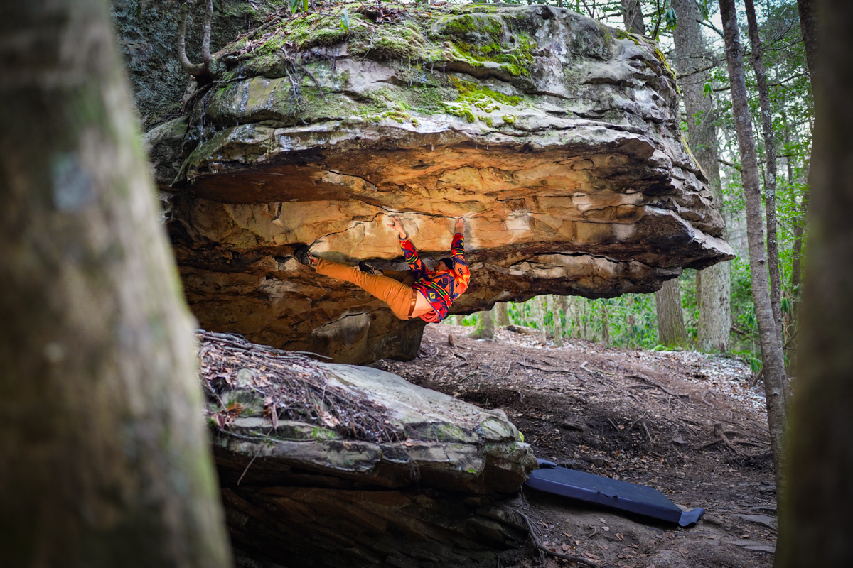 Men's Climbing Pants (bouldering on Signal Mountain near Chattanooga)