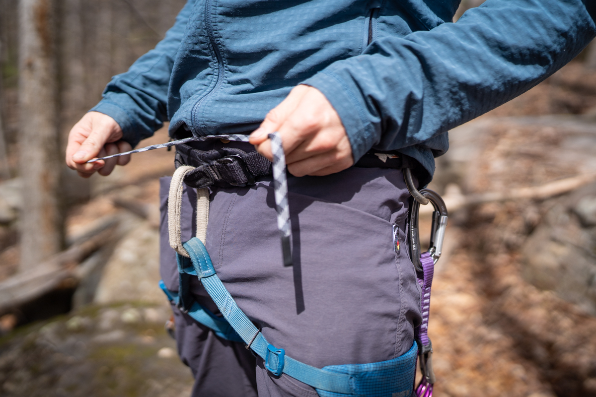 Men's Climbing Pants (closeup of drawstring)