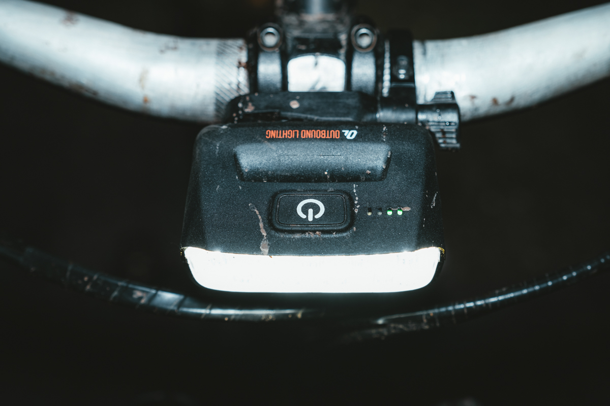 Bike lights (Outbound Lighting Trail Evo on handlebars)