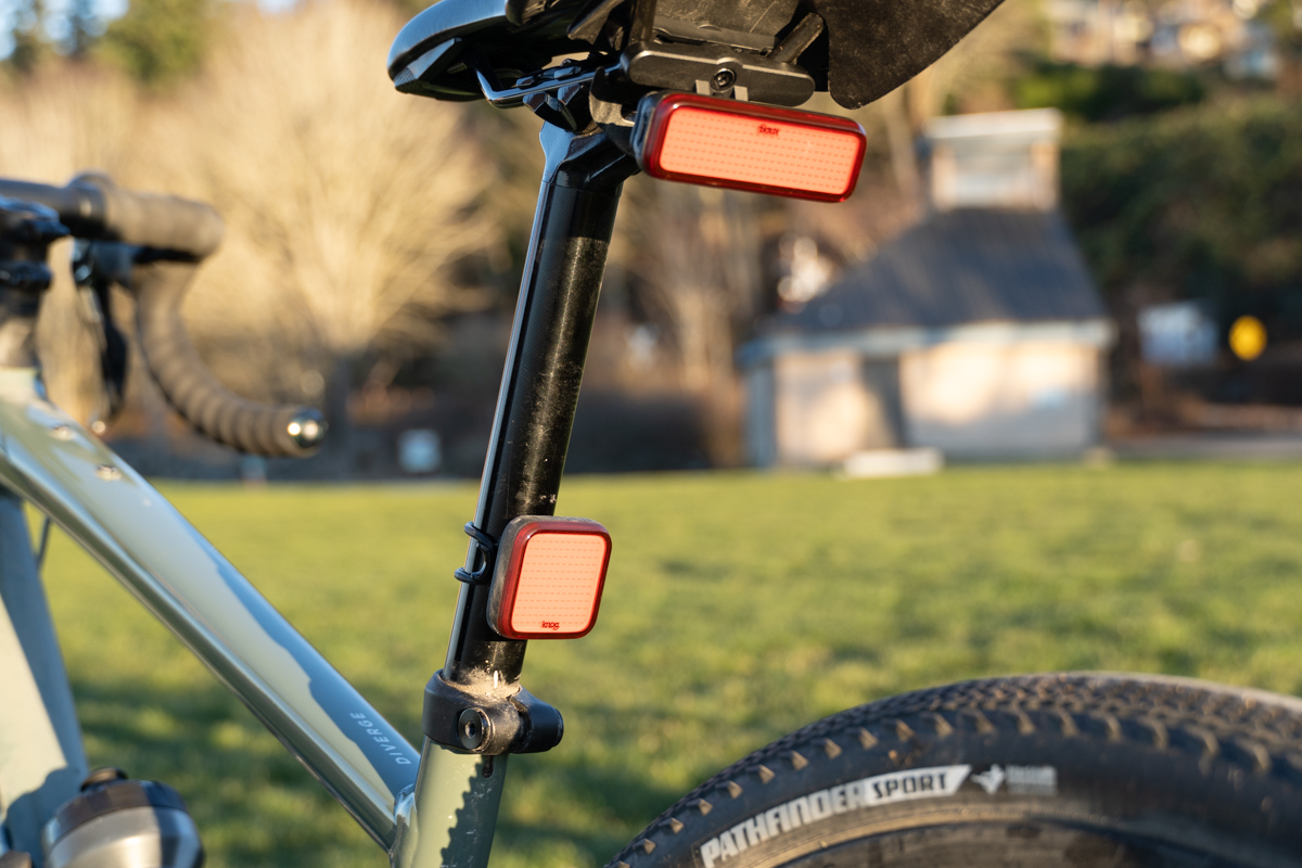 Bike lights (rear lights on post)