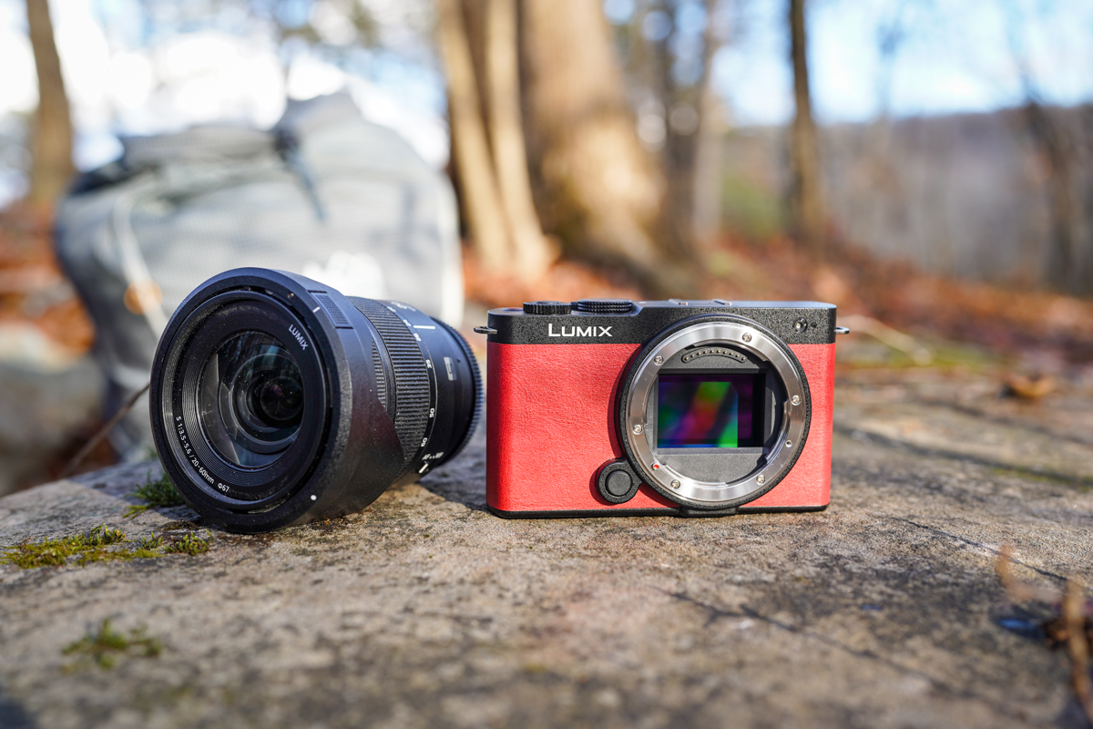 Closeup of the sensor on the Lumix S9 Camera