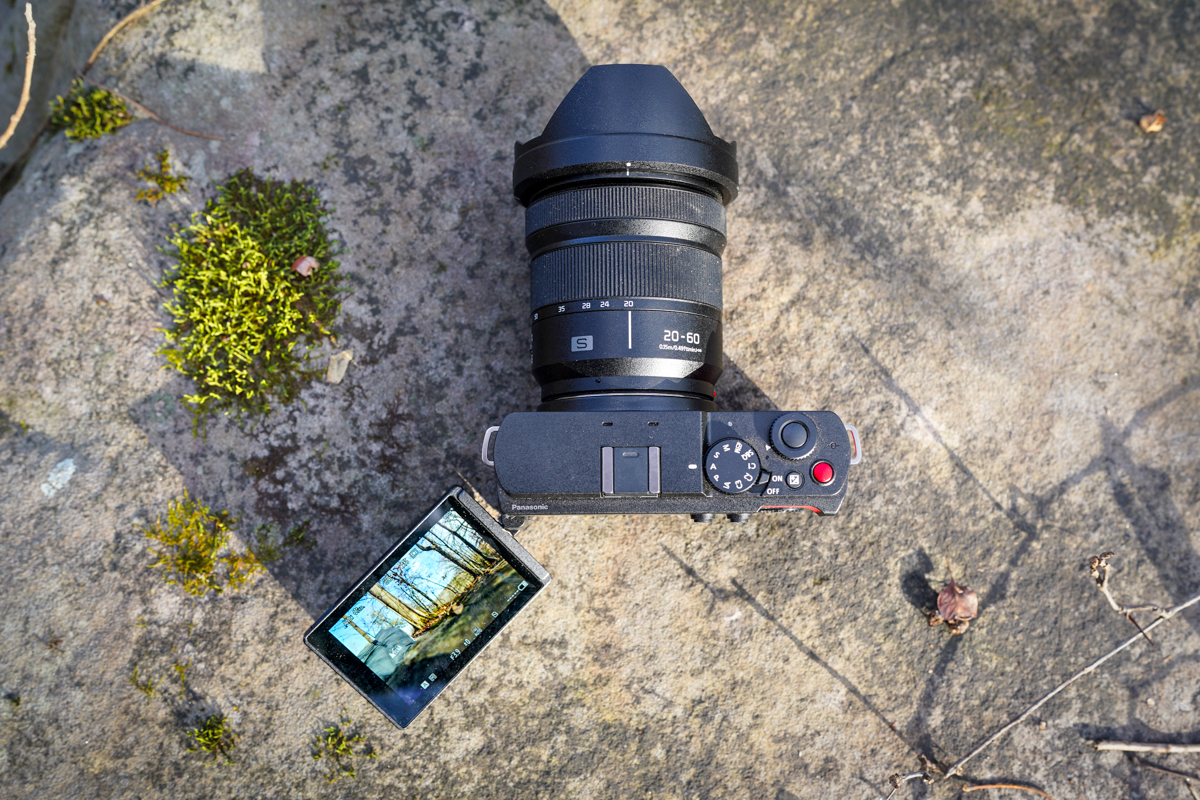 The LCD screen of the Lumix S9