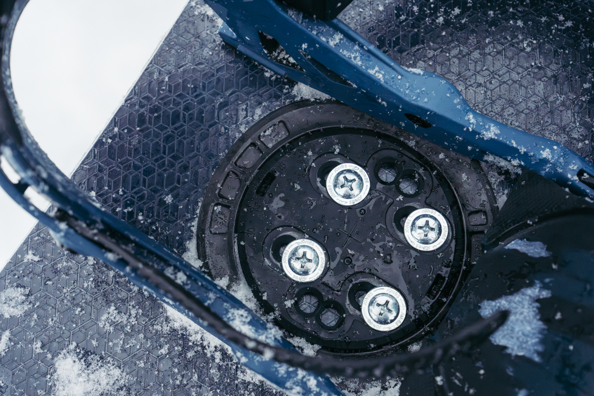 A close up shot of a mounting disc