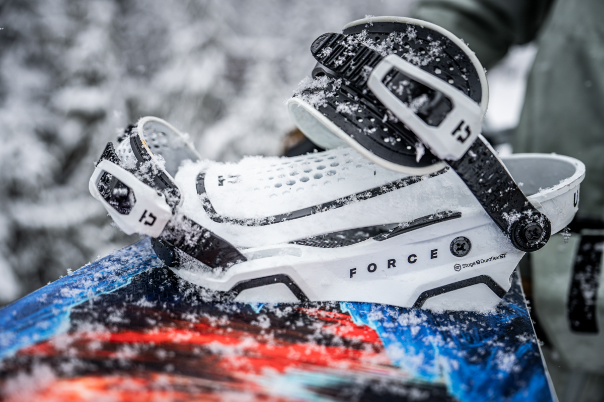 A close up of the Union Force bindings