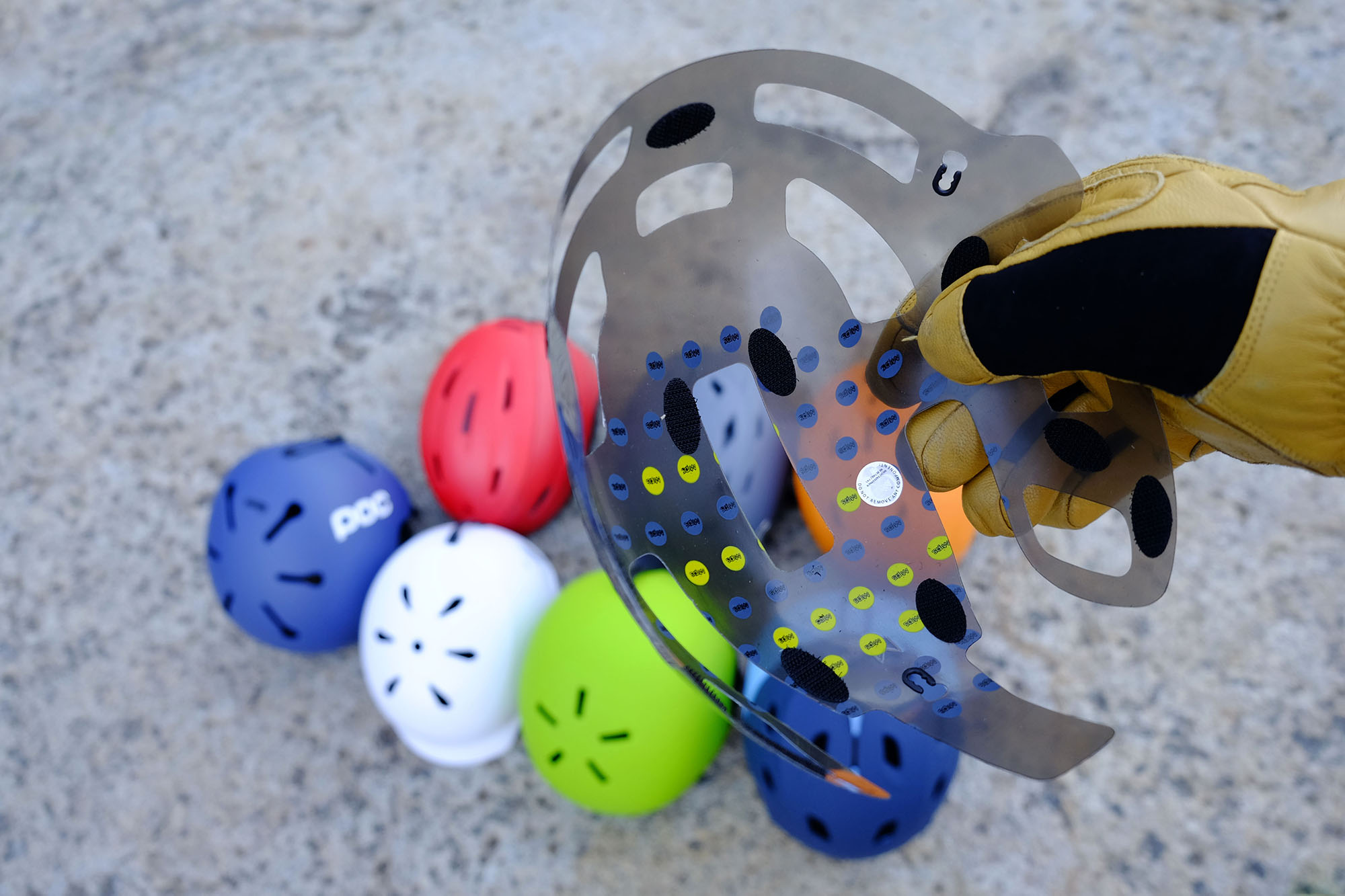 The Mips liner removed from a helmet