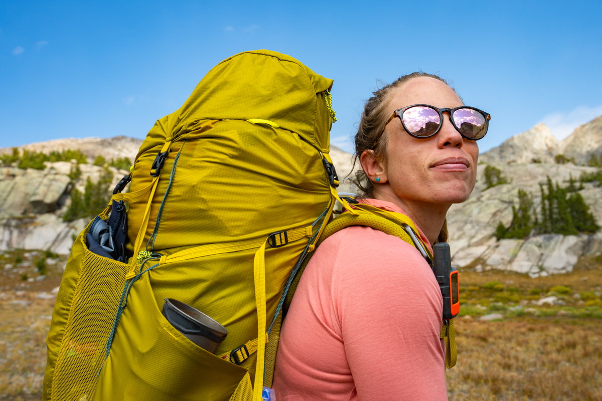 Sports sunglasses (wearing Smith Wander)