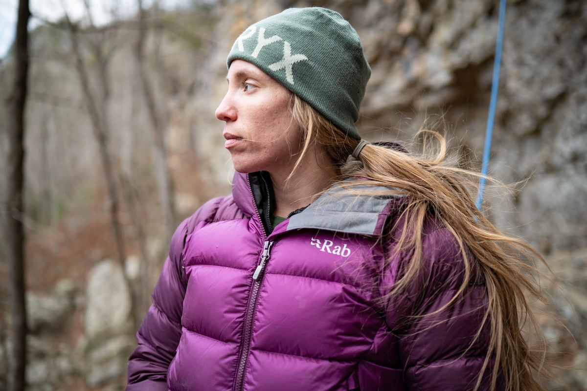 A close up of the Rab Neutrino Pro jacket