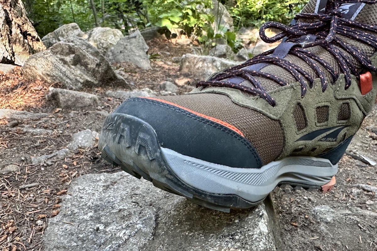 Altra lone peak hiking shoe front toe bumper