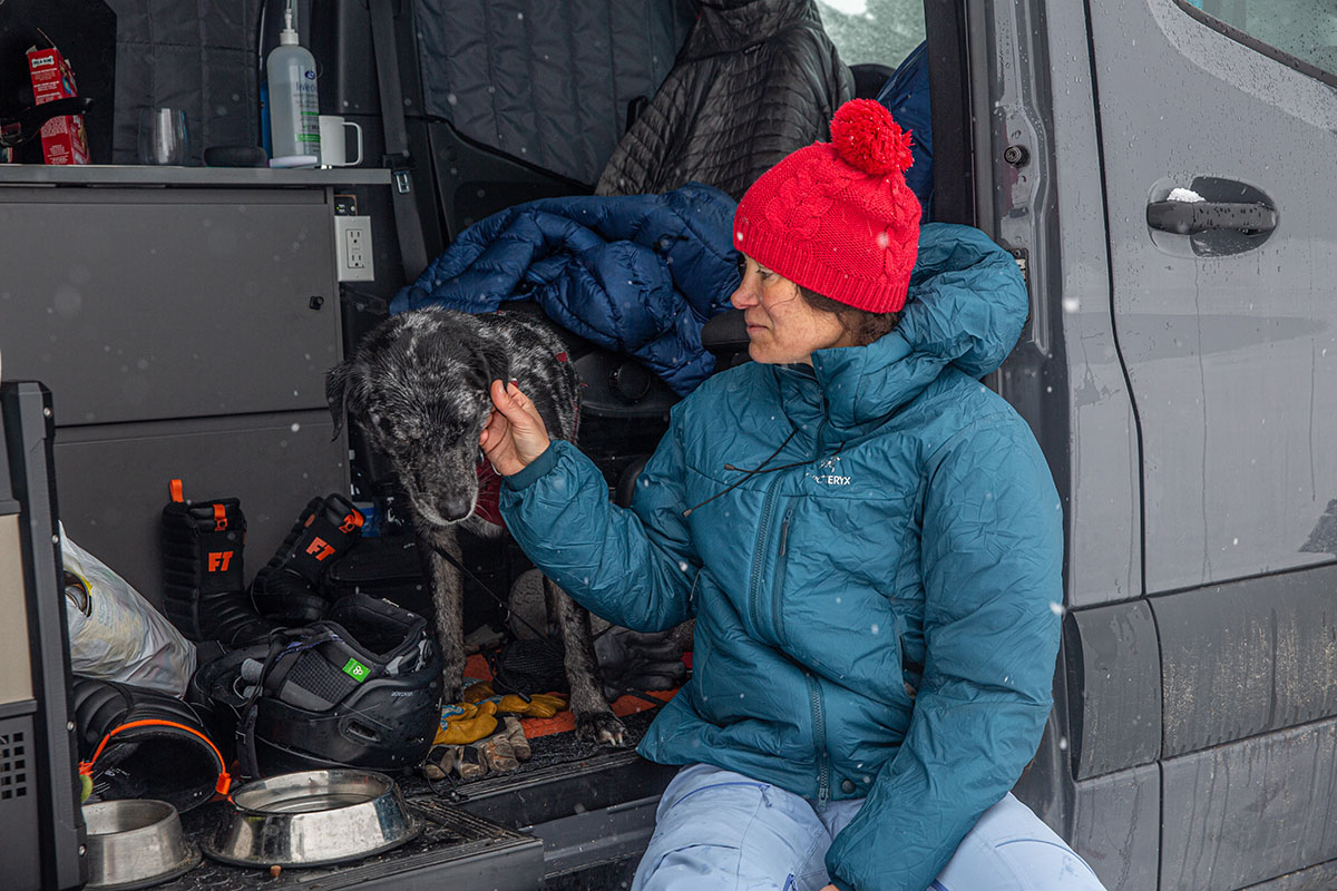 ​​Arc'teryx Nuclei SV Parka (sitting in van)