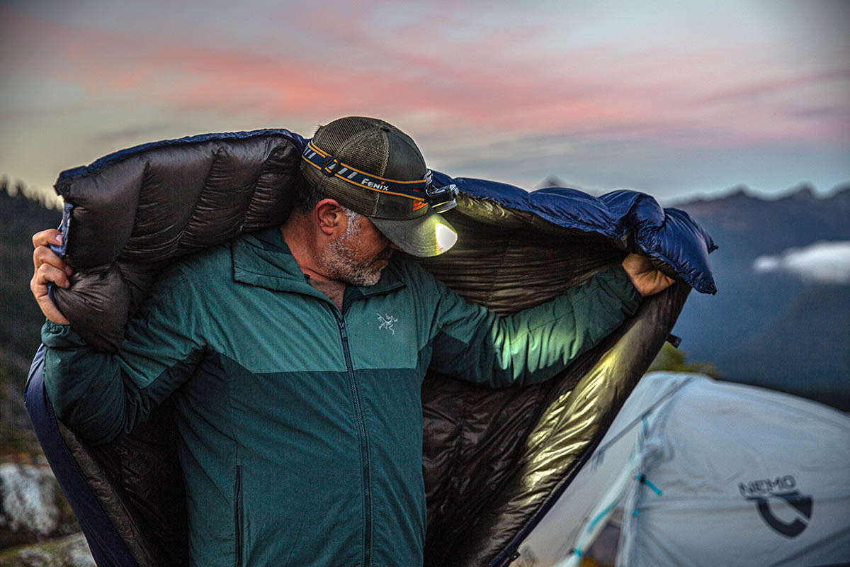 Enlightened Equipment Enigma 20 Quilt (wrapped around body)