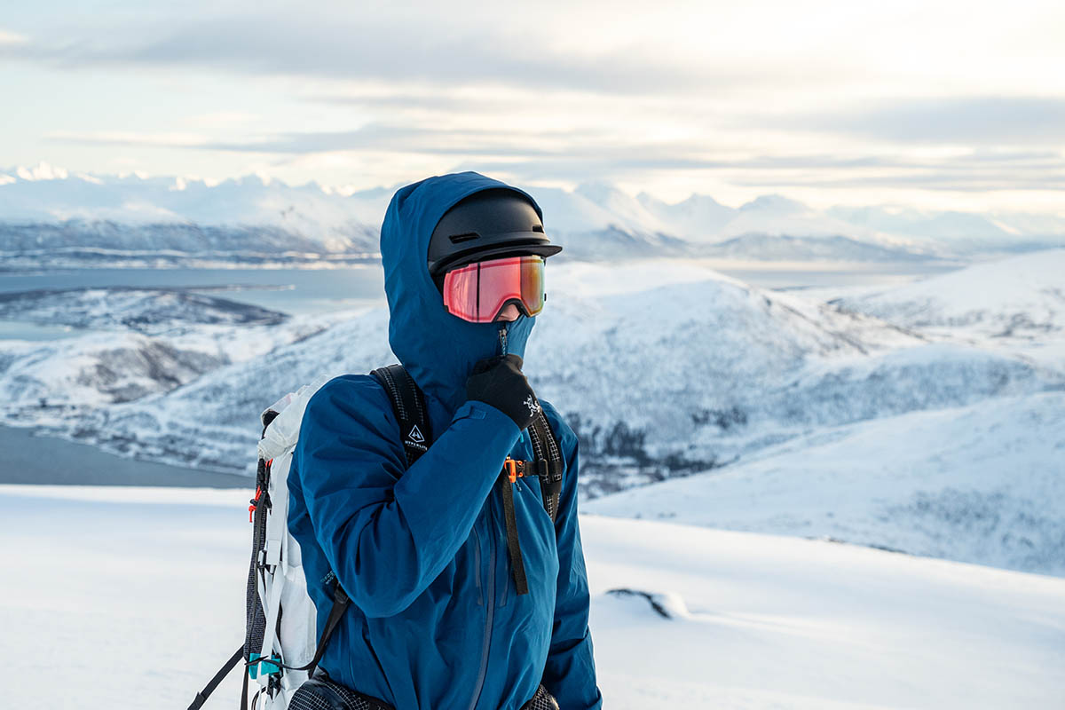 Patagonia Triolet Jacket (zipping up collar)