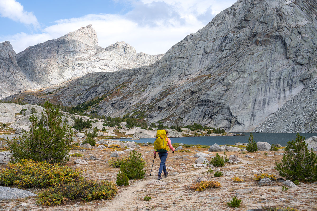 REI Co-op Flash 55 pack (wide shot while backpacking)