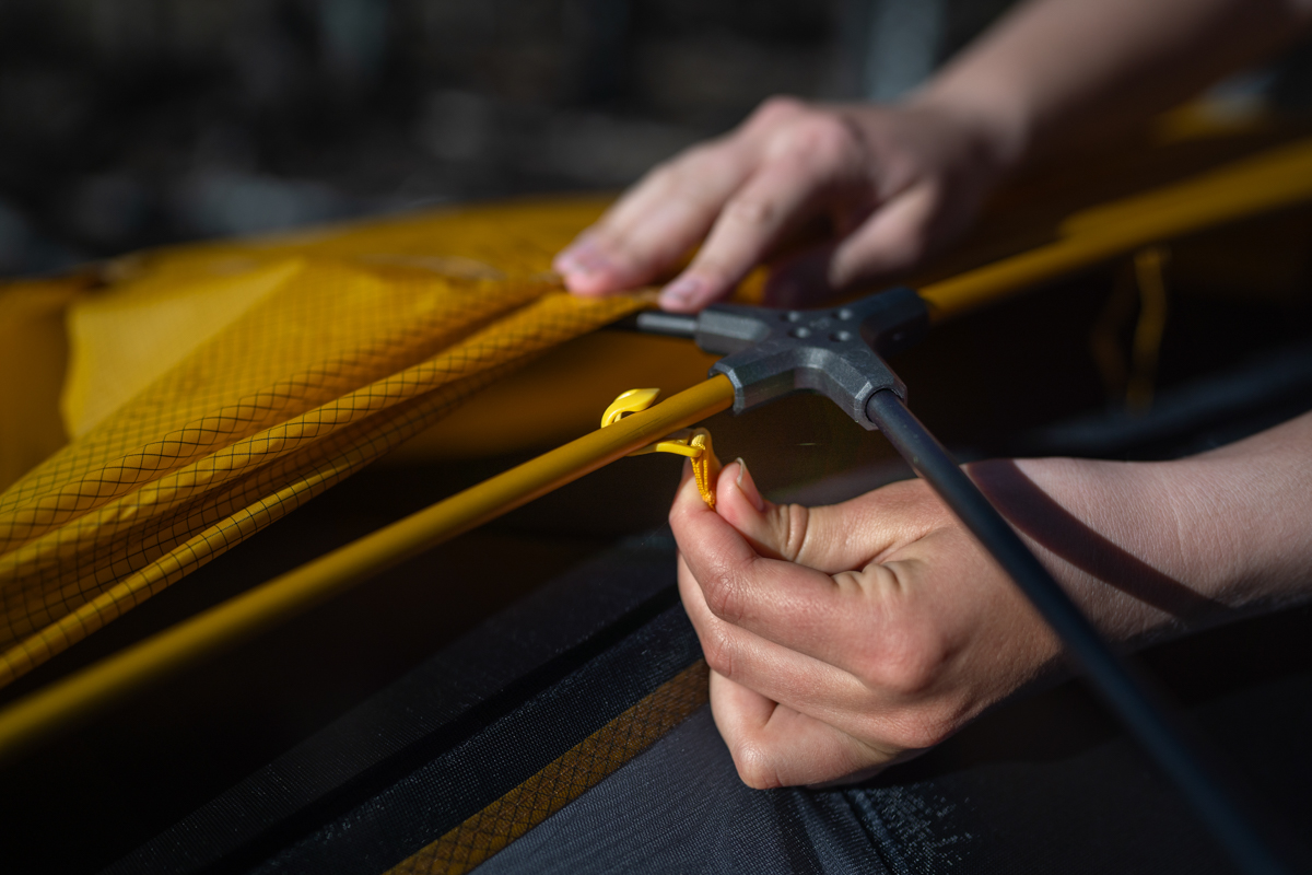 REI Co-op Half Dome 2 Plus (attaching tent body to poles)