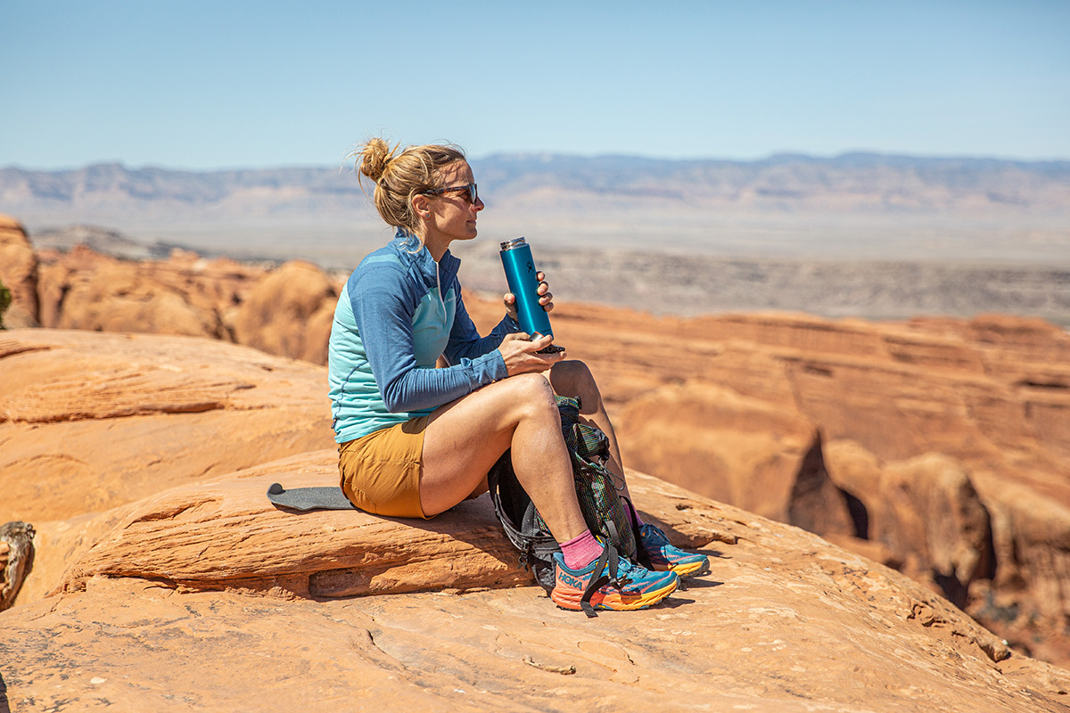 REI Co-op Flash 22 daypack (sitting on backpanel)