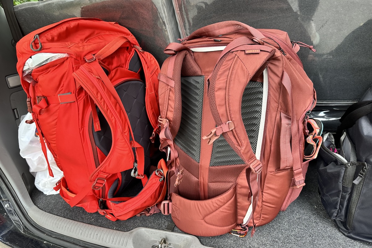 REI ruckpack 40 - packs in trunk 