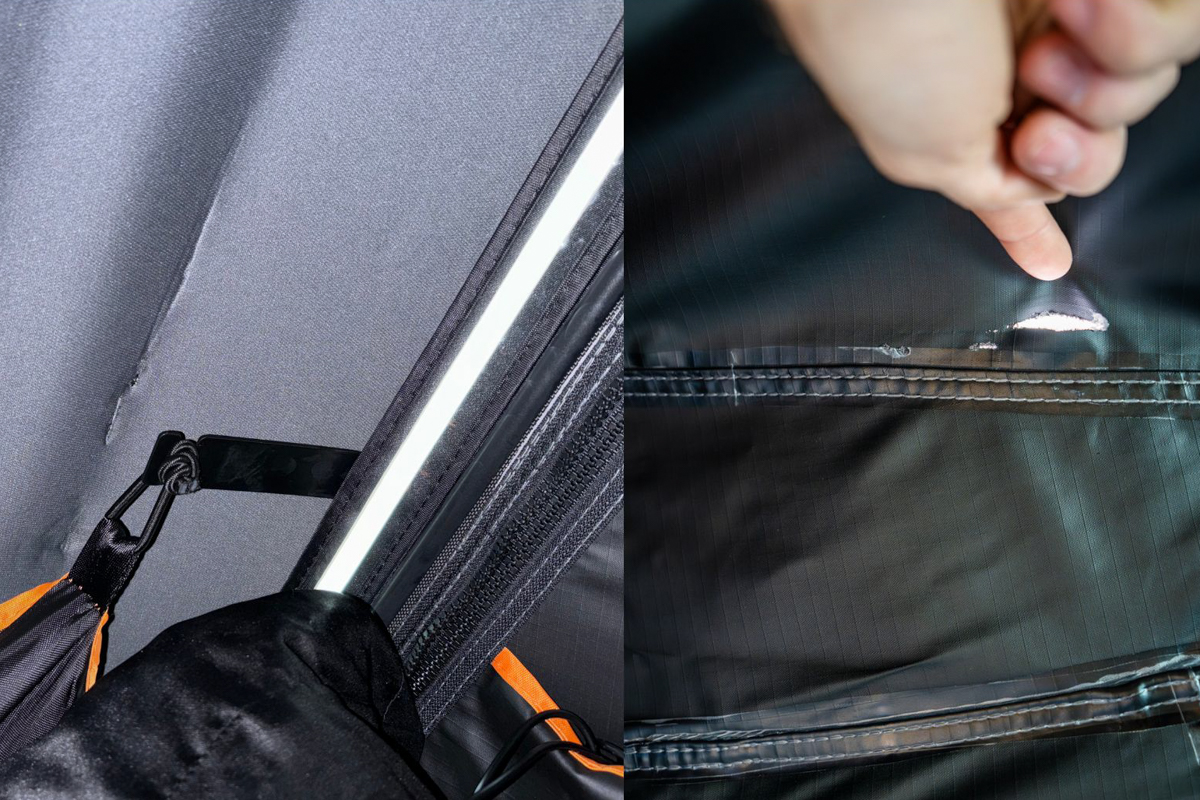 The small rips in the fabric of the Condor 2