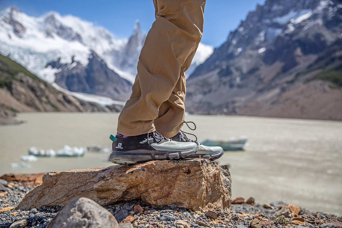 Salomon Predict Hike Mid GTX (next to glacial lake in Patagonia)