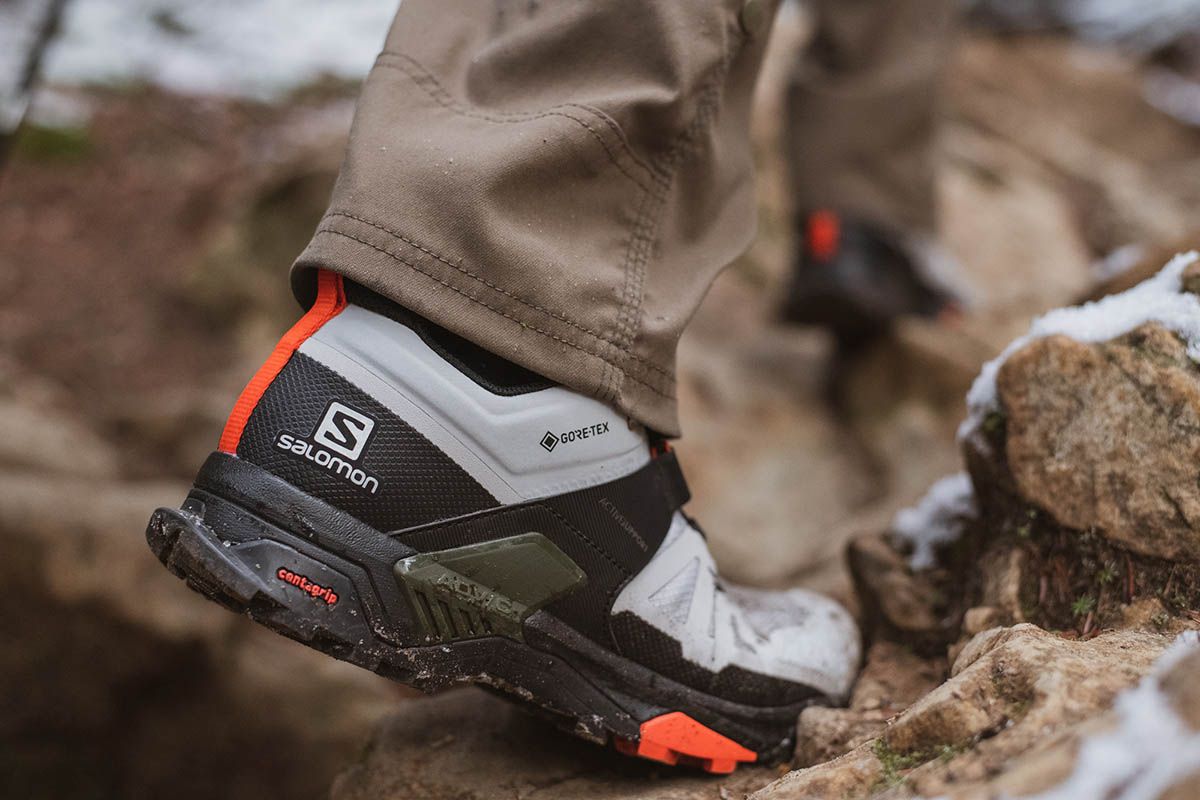 Salomon X Ultra 4 GTX hiking shoe (closeup of side)