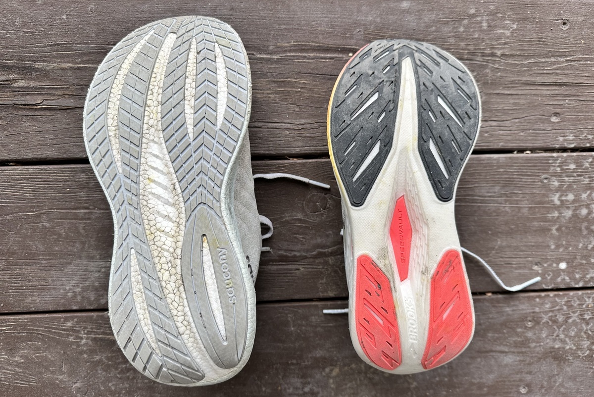 Saucony Triumph 22 (next to Brooks Hyperion)