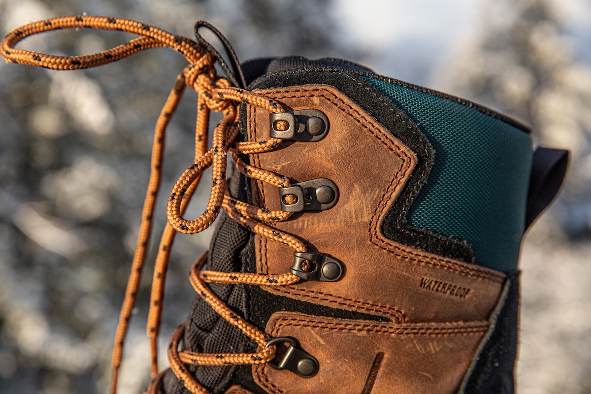 TNF Chilkat laces closeup