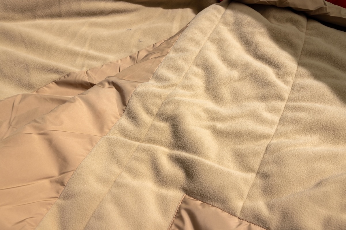 The cozy and fuzzy interior of the Wawona Bed