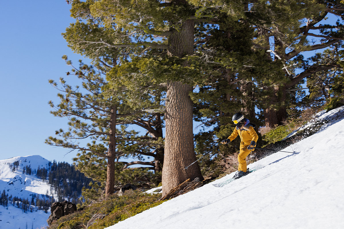 Trew Gear Astoria ski bib (sunny afternoon shot)