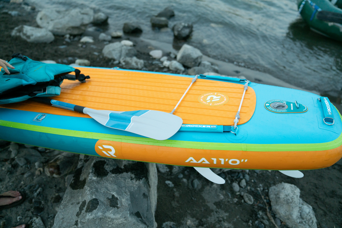 iRocker All-Around 11' 7.0 (board on rocks)