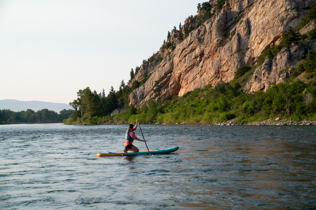 iRocker All-Around 11' 7.0 (paddling down river)
