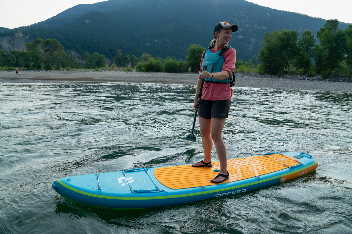 iRocker All-Around 11' 7.0 (standing on board)