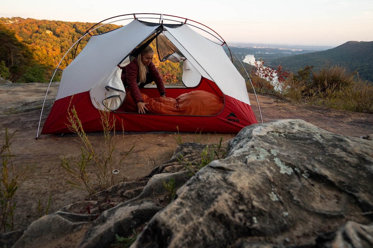 Pitching an MSR tent on rocky ground