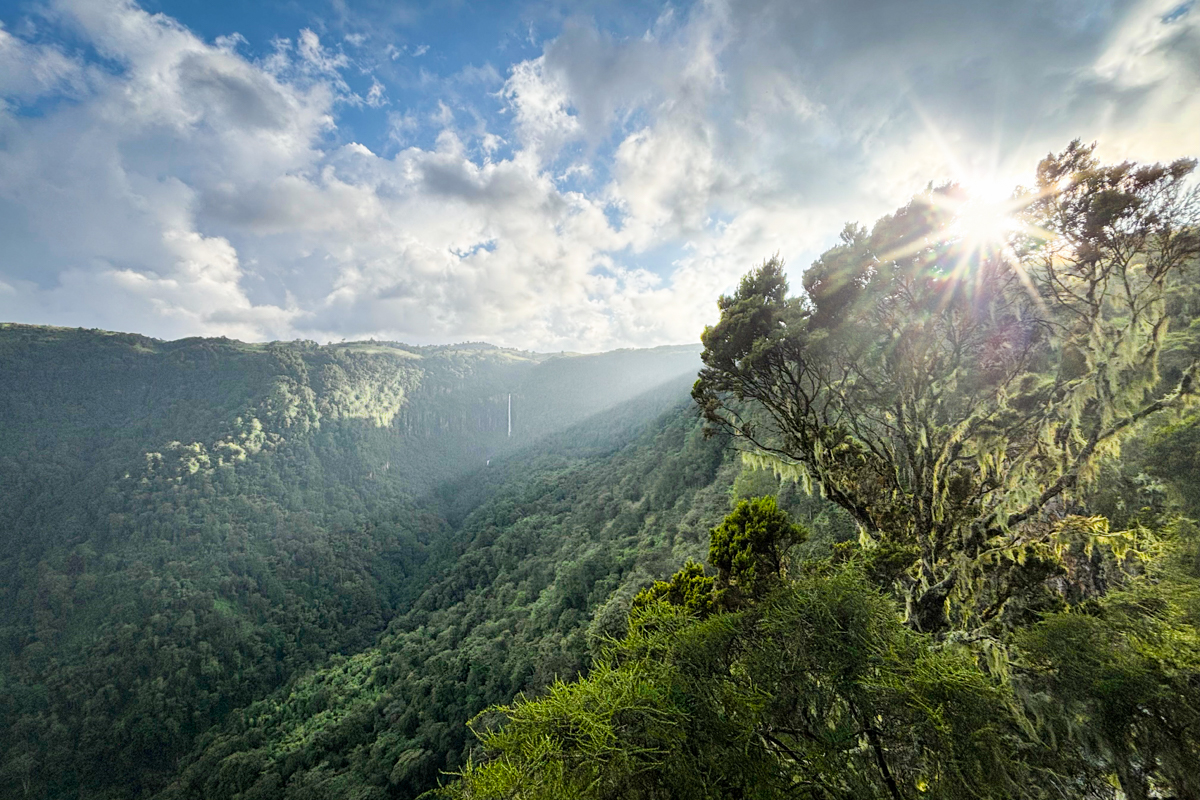 Looking across the valley from Karuru Falls