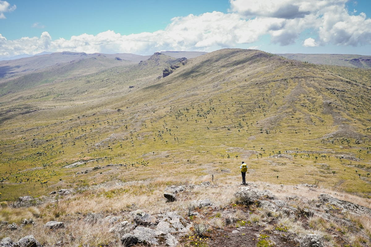 Looking out over the plains from near Satima's Summit