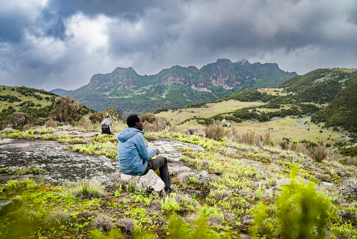 Martin resting in front of the 12 Apostles