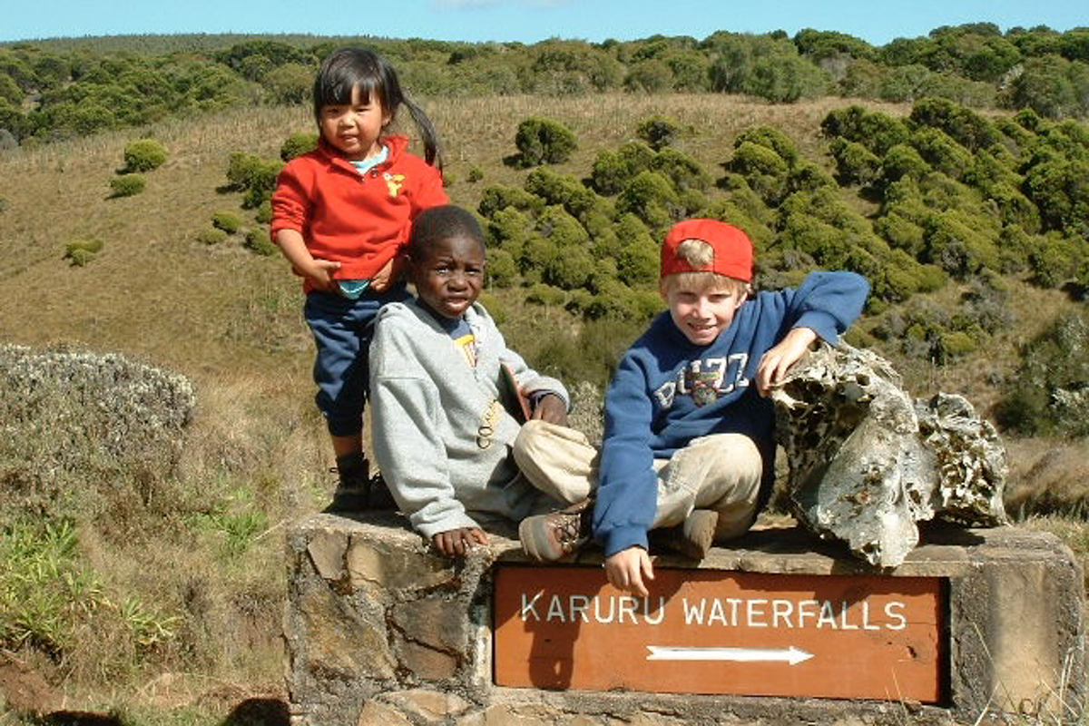Old photo with family in the Aberdares
