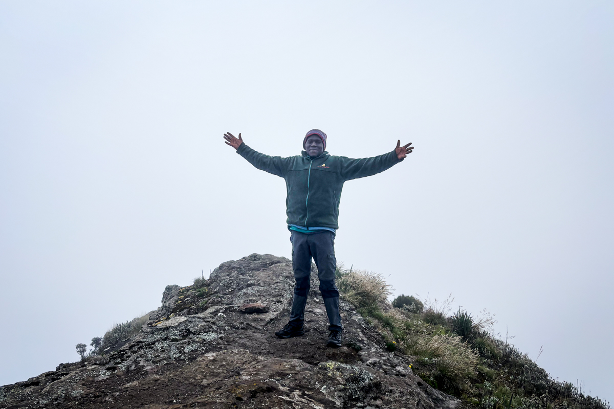 On the summit of Kinangop