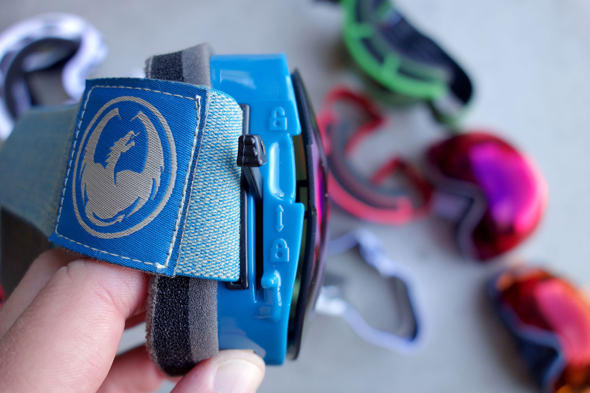 A close-up image of the Dragon lens change system