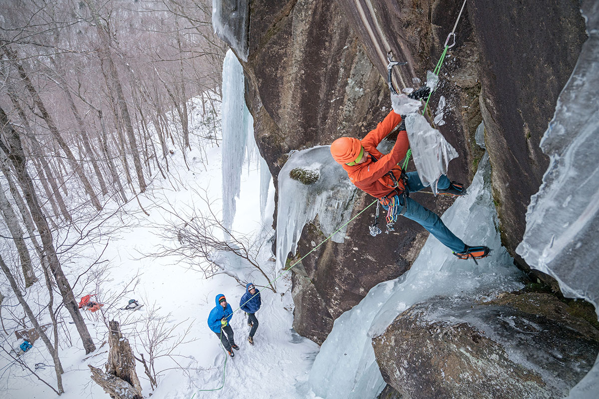 Ice climbing with the scarpa phantom tech boot