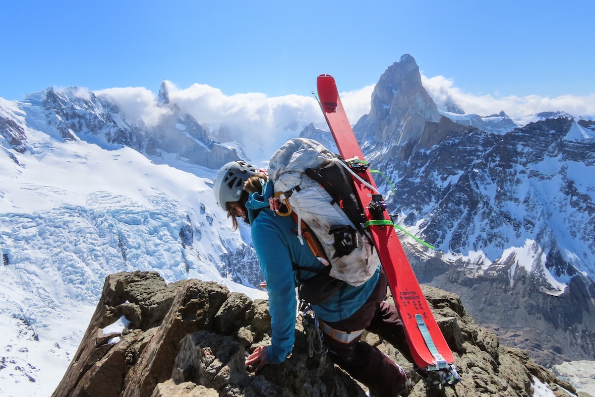 Backcountry summit scramble with the Black Crows Camox skis