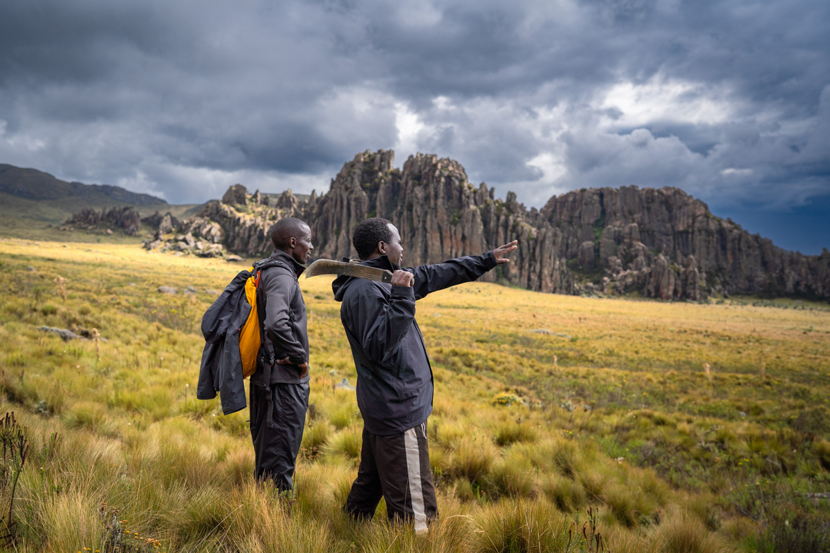 Martin and Nickson overlooking the Dragon's Teeth