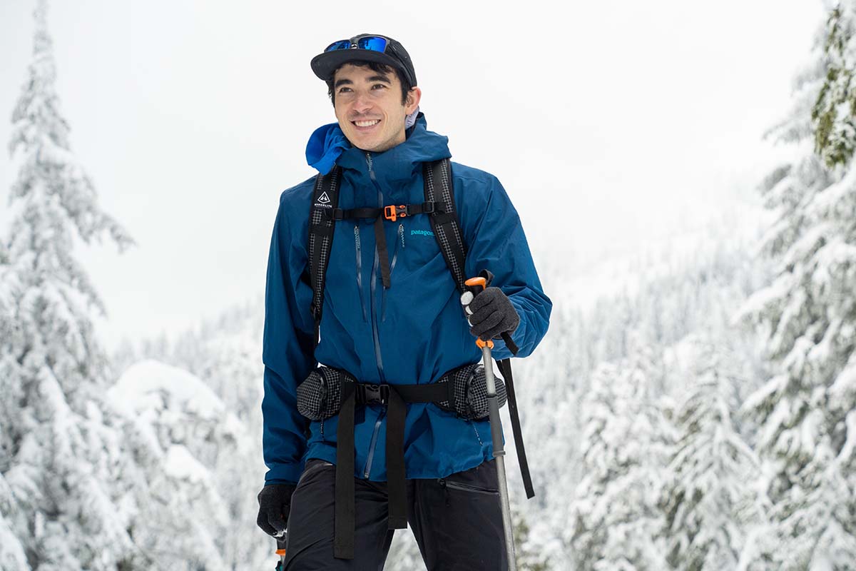 Patagonia Triolet Jacket (skinning in snowy forest)